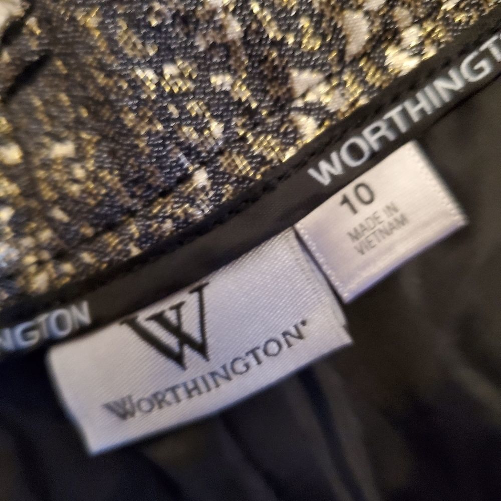 Sexy gold & black Worthington snake print pants - Picture 4 of 8